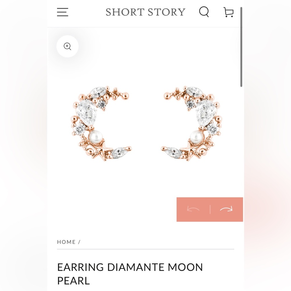 Diamanté Moon Earrings
